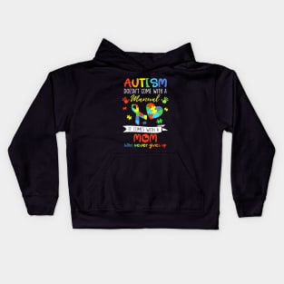 Autism Mom Doesn't Come With A Manual Women Autism Awarenes Kids Hoodie